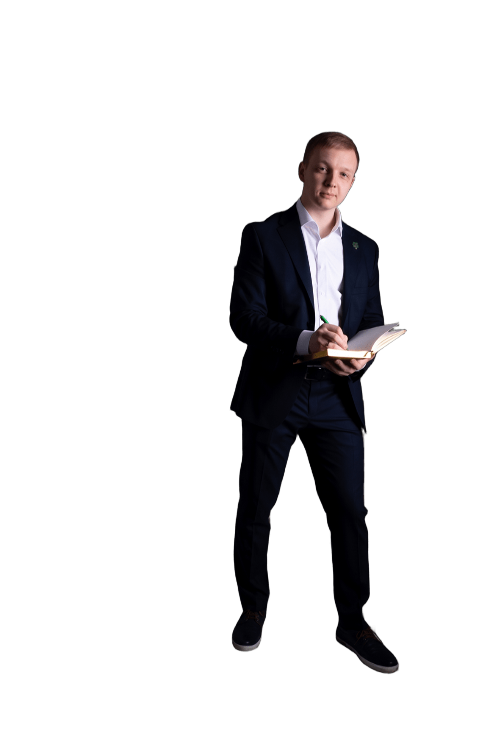 Андрей Гетманенко с блокнотом